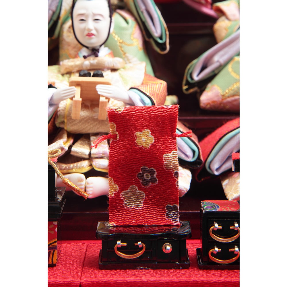 十五人ケース飾り アクリルケース オルゴール付 6H-KK36 | ケース飾り