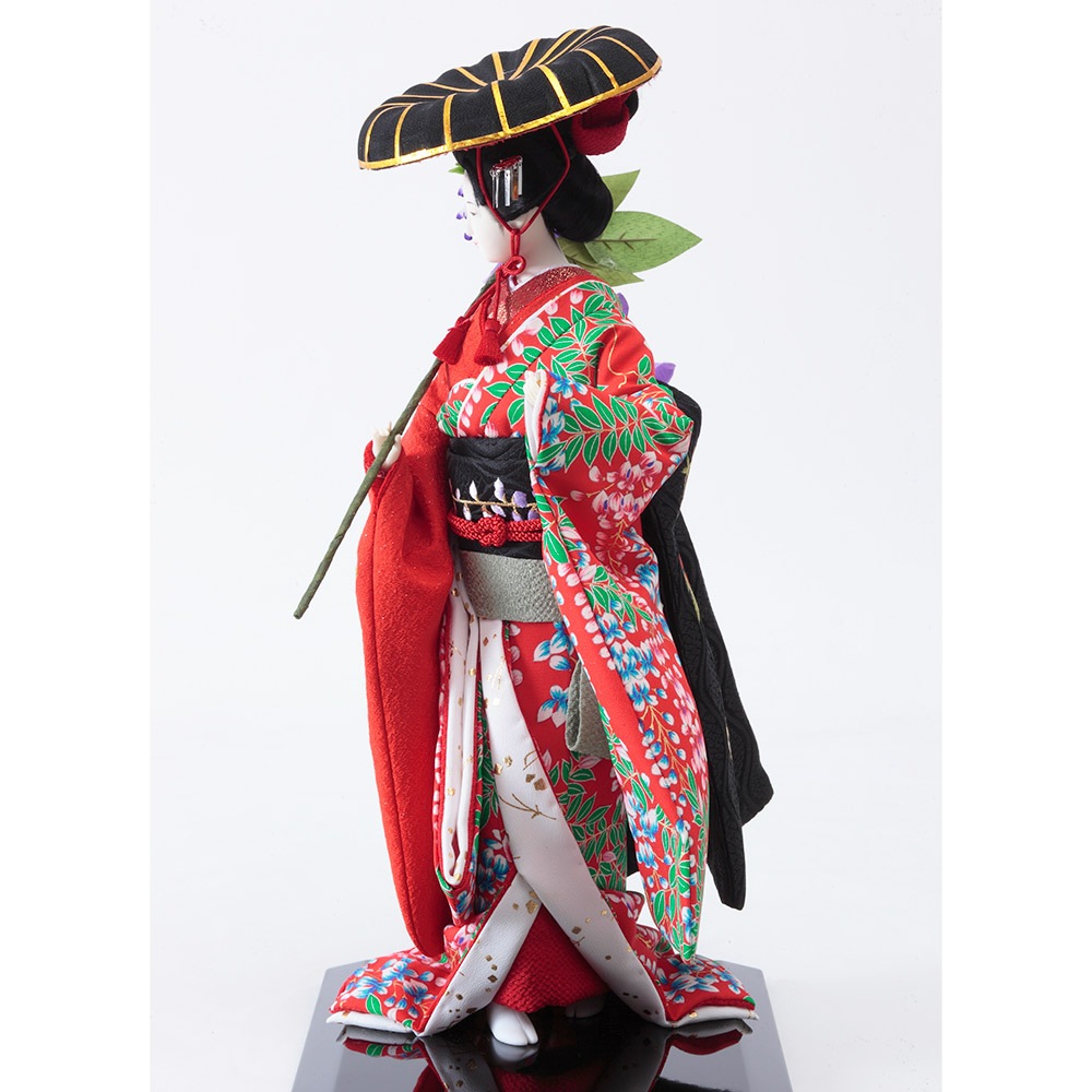 柴田家千代作 8号 尾山人形 「藤娘」 京刺繍 片袖 A2812 | 尾山