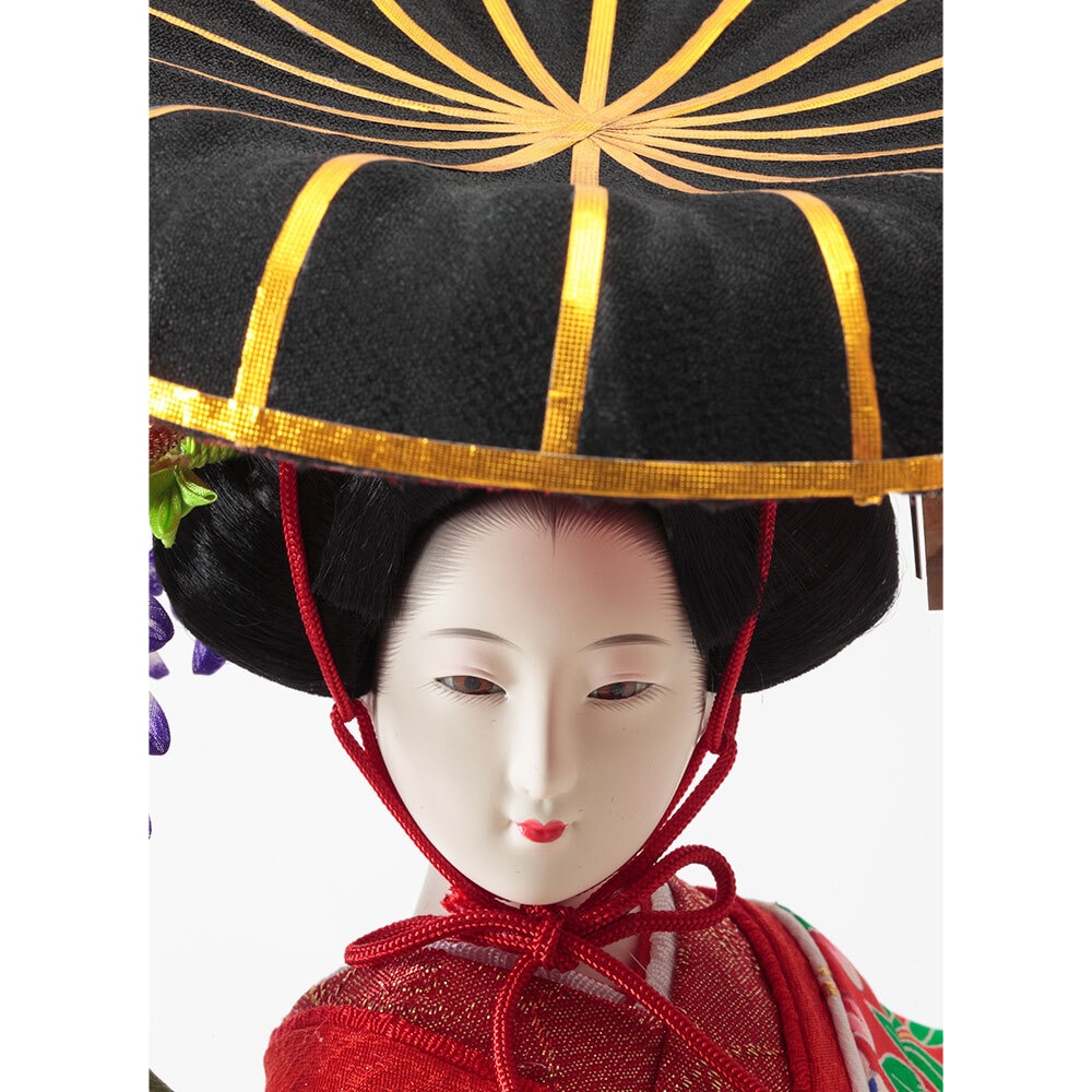 柴田家千代作 8号 尾山人形 「藤娘」 京刺繍 片袖 A2812 | 尾山
