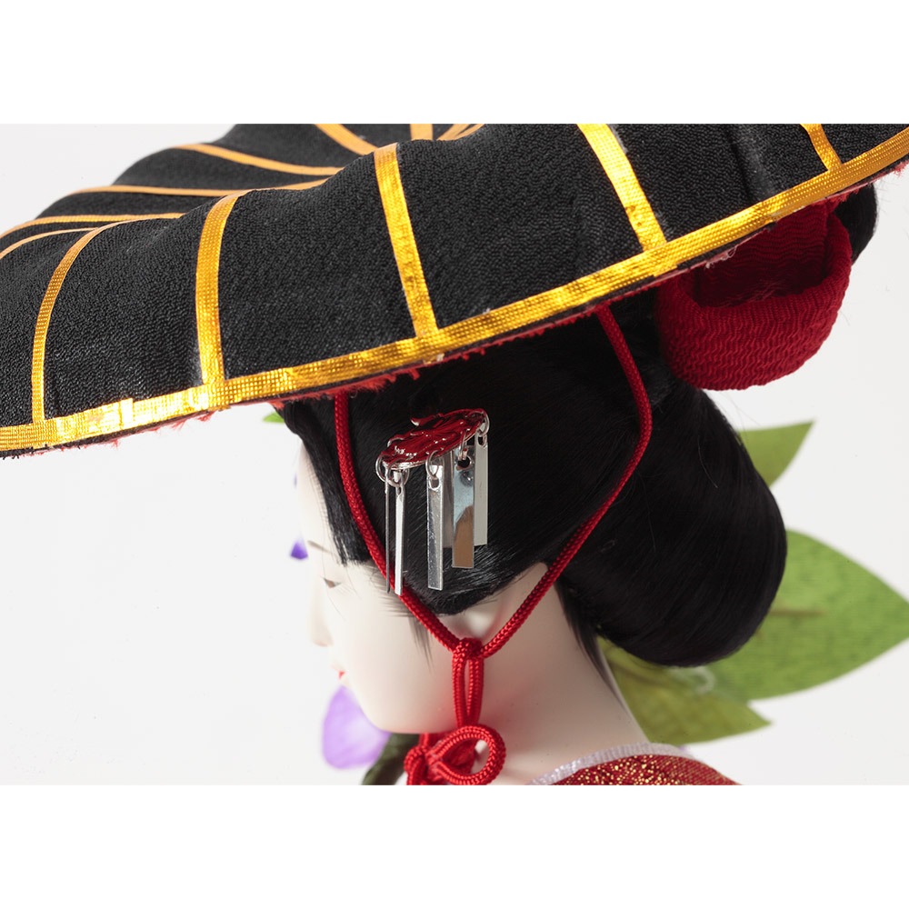 アンリ人形 藤田ミラノ 薔薇 貴重 柴田家千代作 8号 尾山人形 「藤娘」 京刺繍 片袖 A2812 | 尾山