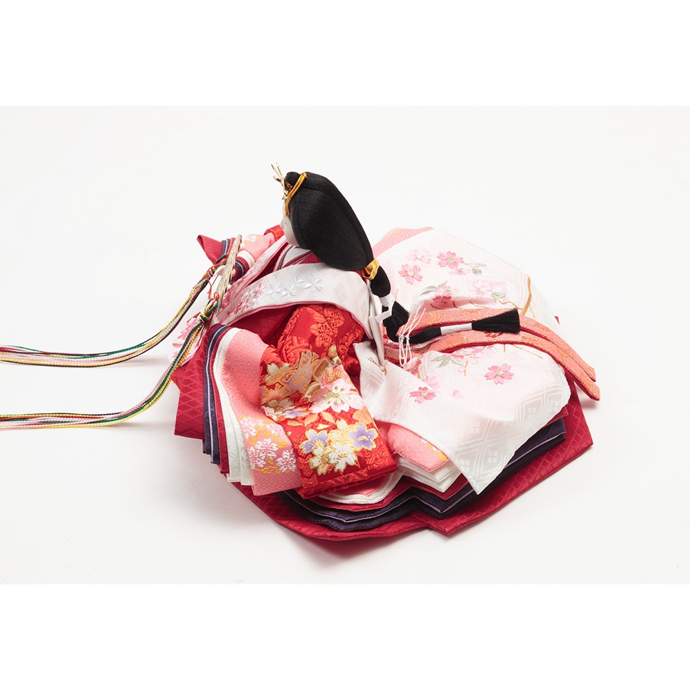 毛氈三段 親王官女飾り 73HR-G62 | 段飾り | 【公式】 人形の久月