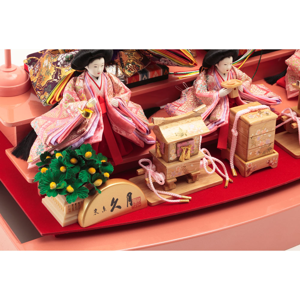 久月】お雛様 十人飾り ガラスケース オルゴール付き ※お引取りも可能