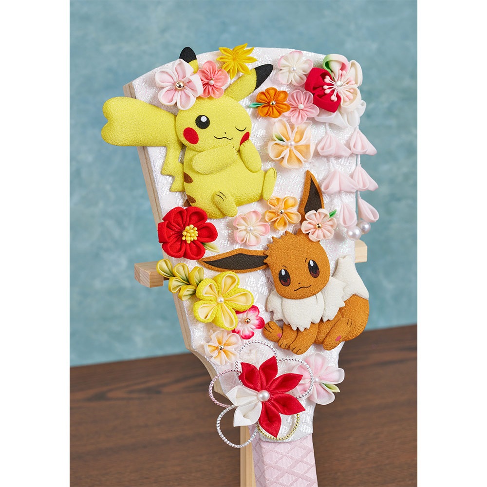 【新品】限定品　久月　ポケモンつまみ羽子板　ピカチュウ＆イーブイ　羽子板立付 4_000000003993.jpg?1729237763