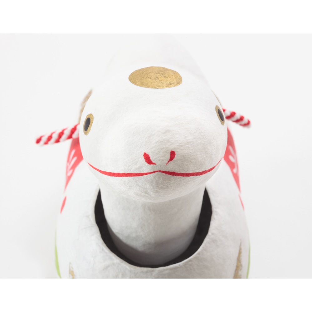 干支張子 首振り幸福巳4号 雅巳 へび 巳 置物 雅巳 大 はりこ