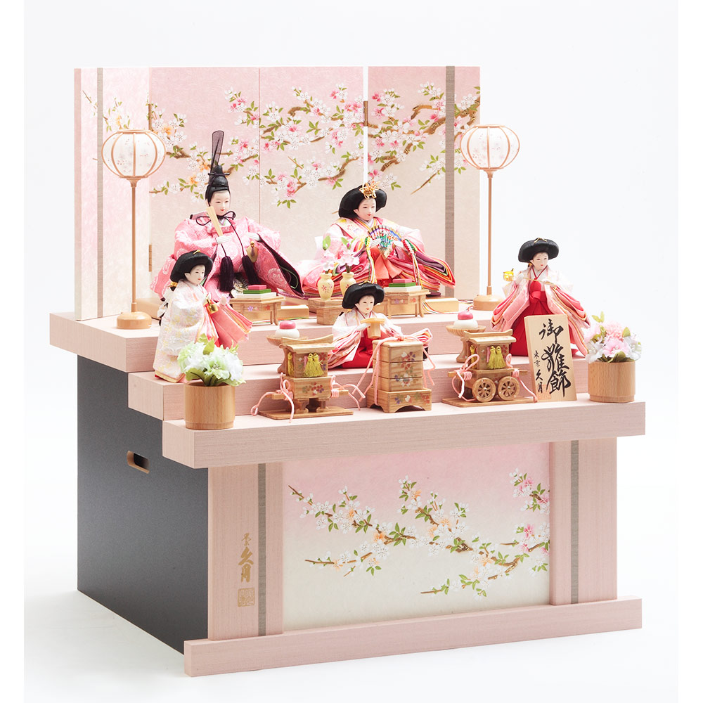 収納三段 親王官女飾り 6HR-N11-Z | 段飾り | 【公式】 人形の久月