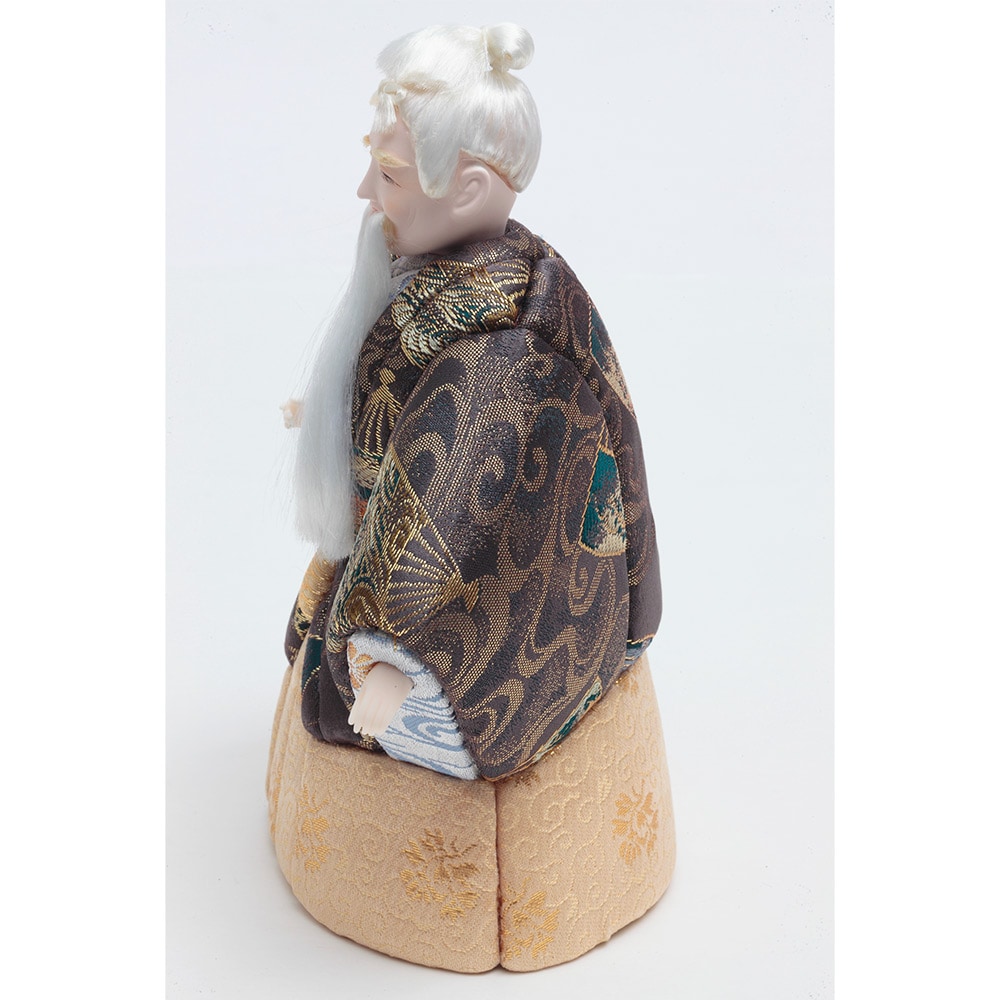 『高砂』三富清子作　能装束和紙木目込人形 高砂人形 木目込 春日小金襴 頭作家：熊倉聖祥作