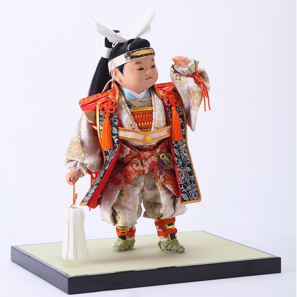 桃太郎人形 五月人形 コンパクト 陶器 小さい おとぎ話 桃太郎/ 人形師の手造り