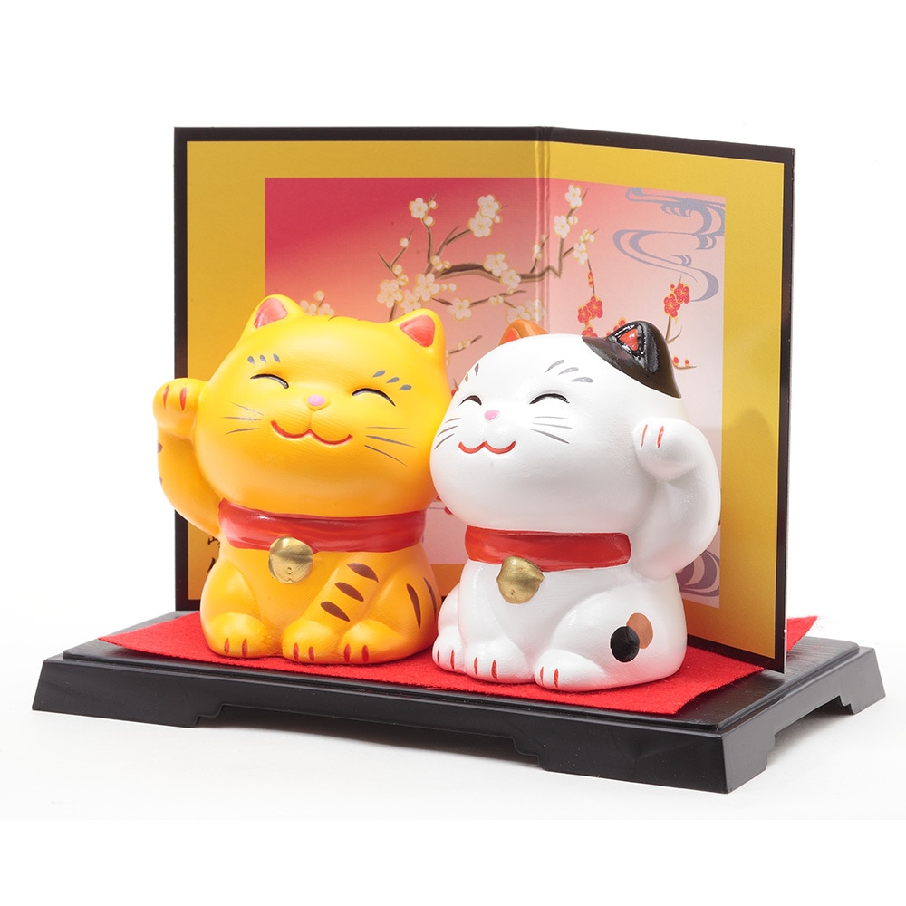 幸せ招き猫 特小 みけ・とらセット SN-036 | 招き猫 | 【公式】 人形の