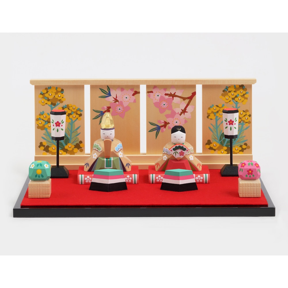 南雲作 伊予一刀彫 うらら親王飾り 6H-I3 | 一刀彫（雛） | 【公式