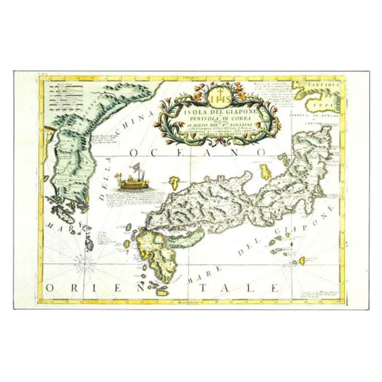 ポストカード　日本・朝鮮図