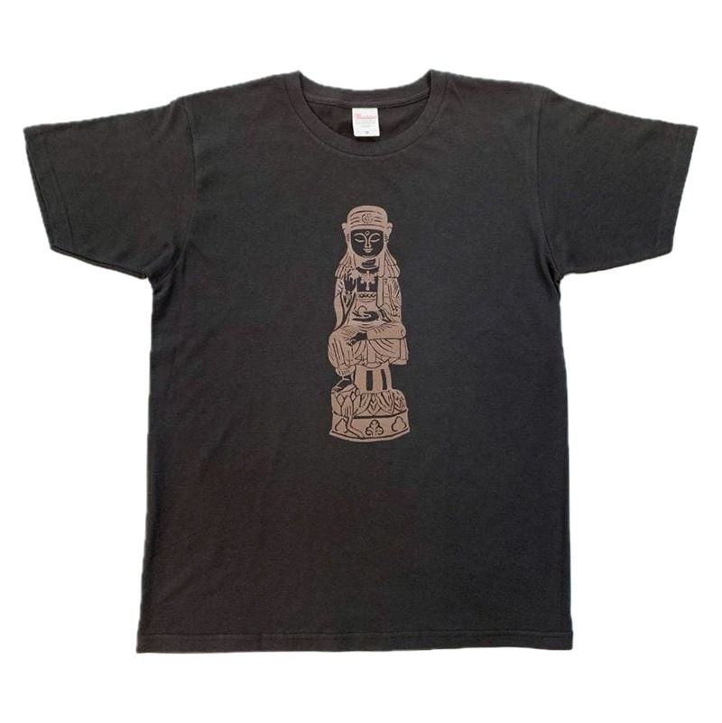 地蔵菩薩遊戯坐像Tシャツ　スモークブラック 【 M サイズ 】 