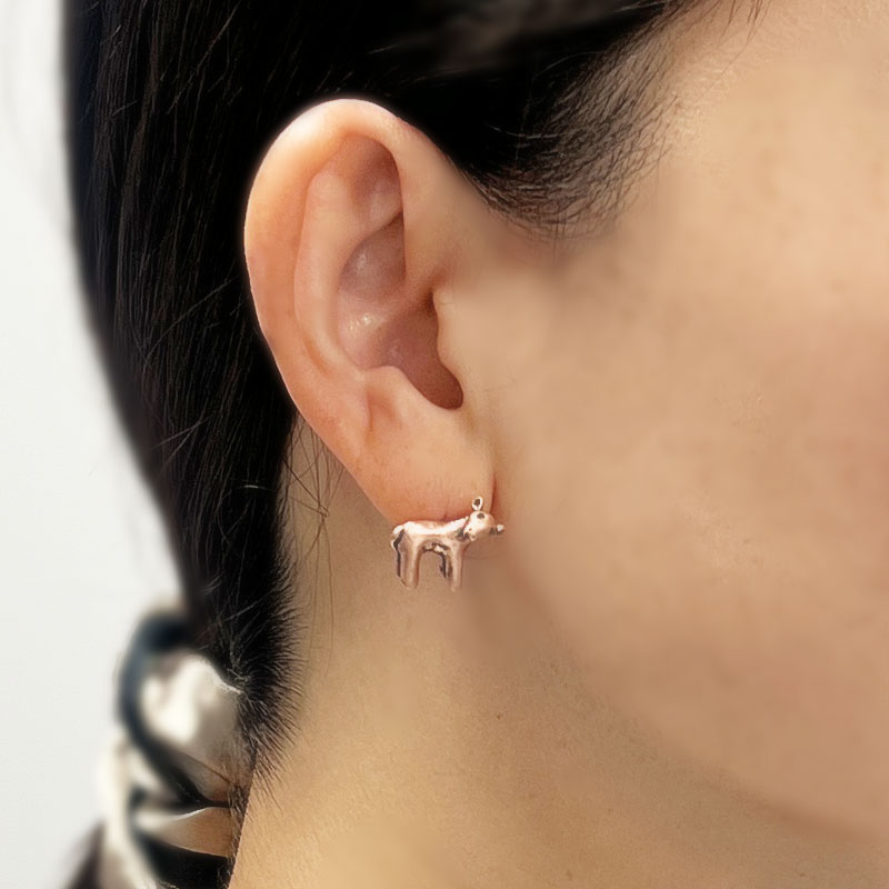 鹿埴輪　スタッドピアス