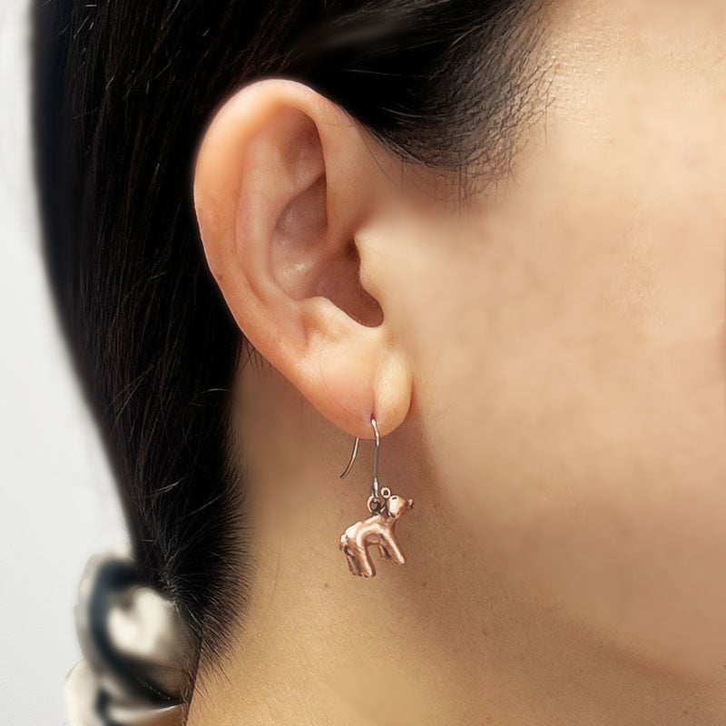 鹿埴輪　フックピアス