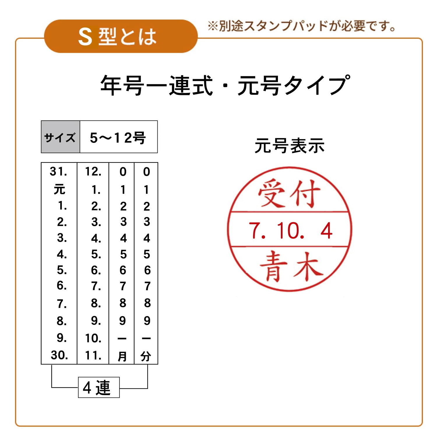 テクノタッチデーター 6号18ミリ丸 Aタイプ | 日付表示印 | 9in ONLINE