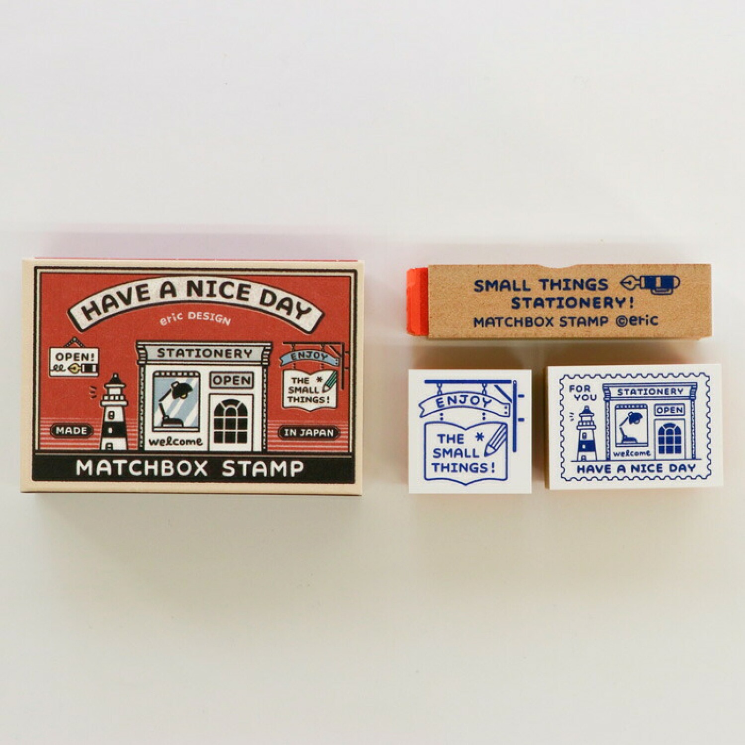 マッチ箱スタンプ ＜eric＞ 文具店 喫茶店 ON MY DESK スタンプ