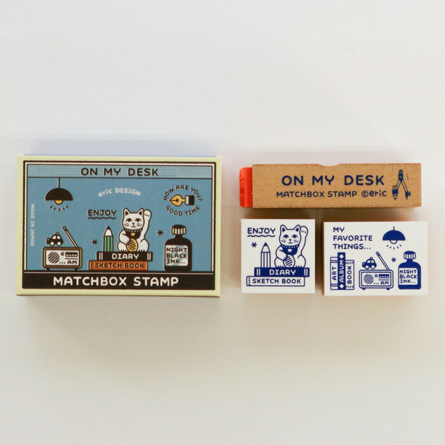 マッチ箱スタンプ ＜eric＞ 文具店 喫茶店 ON MY DESK スタンプ