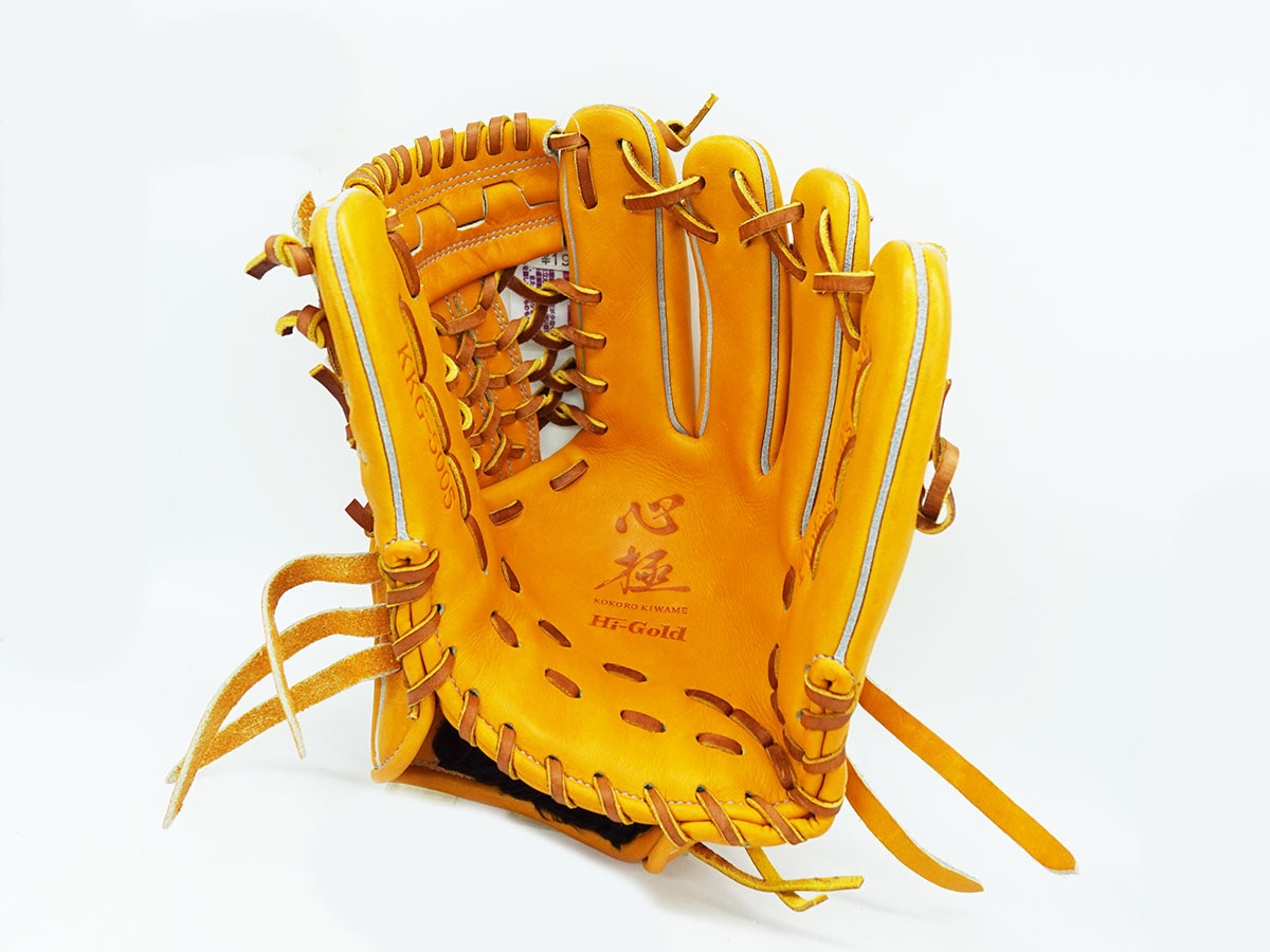美品】ハイゴールド 軟式グローブ 心極