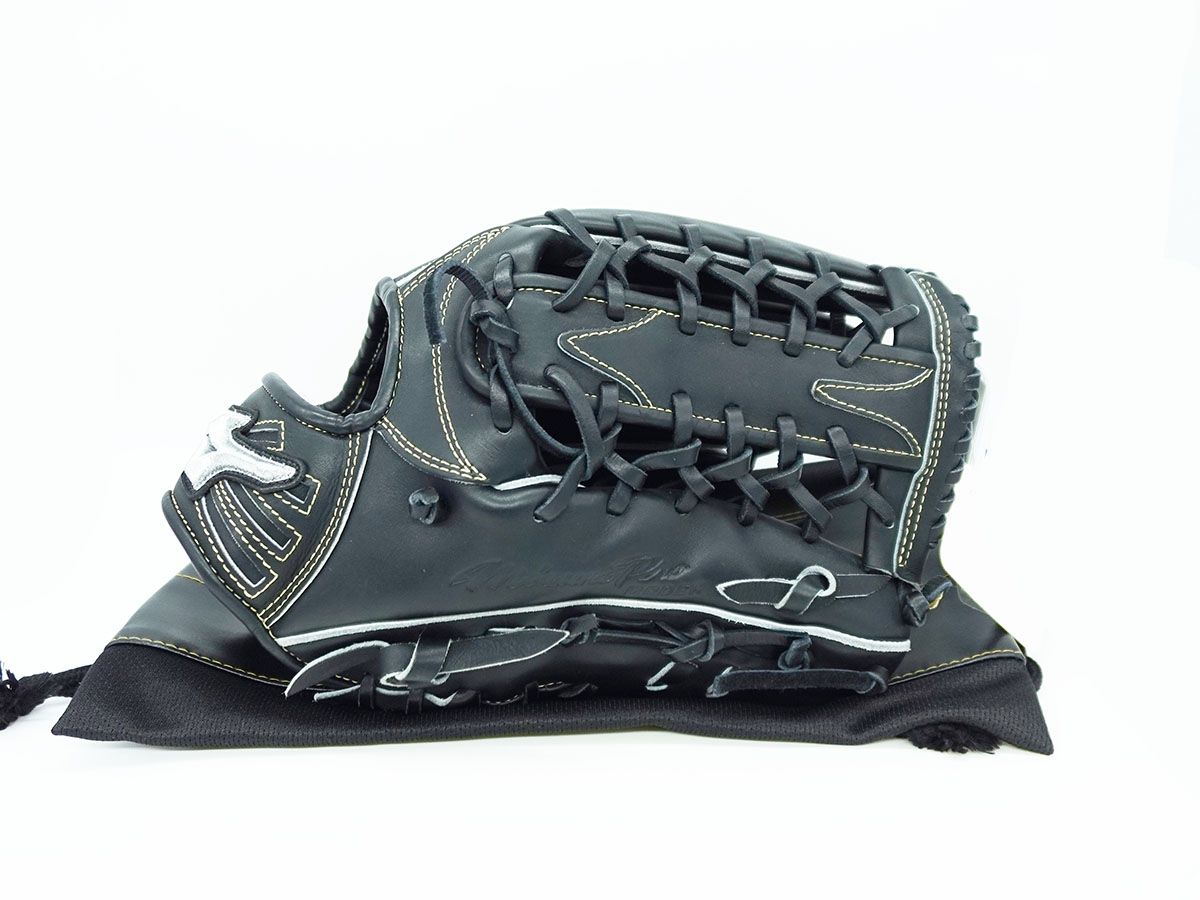 【人気】ミズノプロ オーダー 外野手用グローブ 黒 イチローモデル系 ミズノ ミズノプロ オーダー 外野グローブ イチローモデル | 中古野球