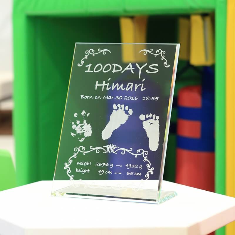 高透明ガラスの銘板【色なし】