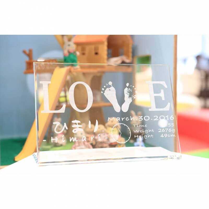 高透明ガラスの銘板【色なし】