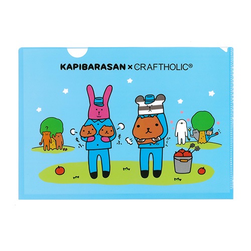 カピバラさん クラフトホリック クリアファイル Blue ステーショナリー クリアファイル カピバラさんキュルッとマーケット グッズ 公式通販サイト