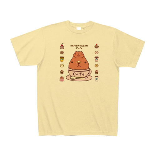 カピバラさんTシャツ のんびりカフェ【15営業日以内に出荷