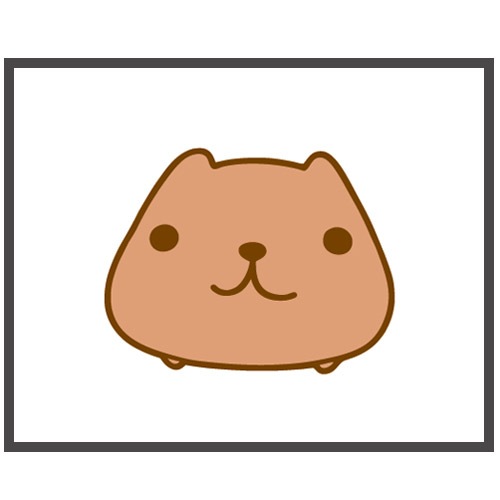 カピバラさん木製スタンプ 25 カピバラさん正面 ステーショナリー スタンプ カピバラさんキュルッとマーケット グッズ 公式通販サイト