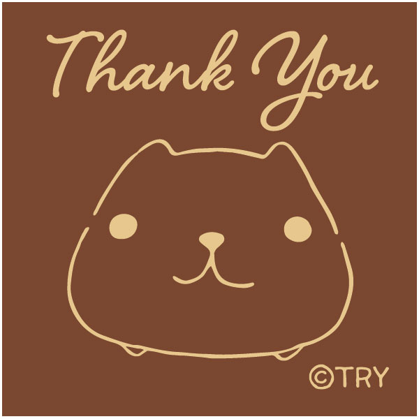 カピバラさん 木製スタンプ 30 30 Thank You ステーショナリー スタンプ カピバラさんキュルッとマーケット グッズ 公式通販サイト