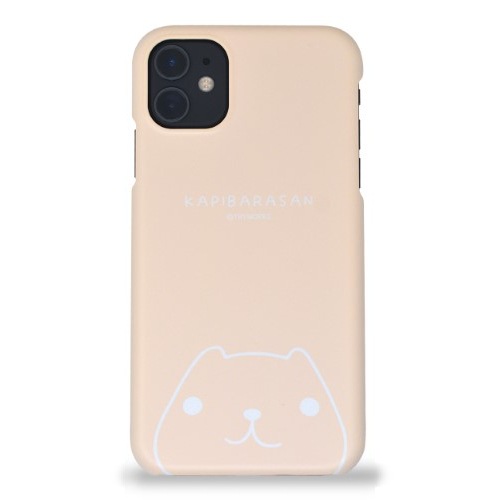 カピバラさん iPhoneハードケース FACE・bottom・WL（マット/ベージュ