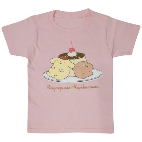ポムポムプリン×カピバラさん キッズTシャツ LPK/プリン 120  