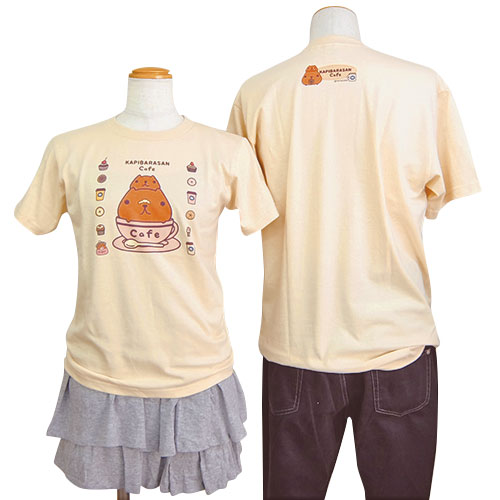 カピバラさんTシャツ のんびりカフェ【15営業日以内に出荷