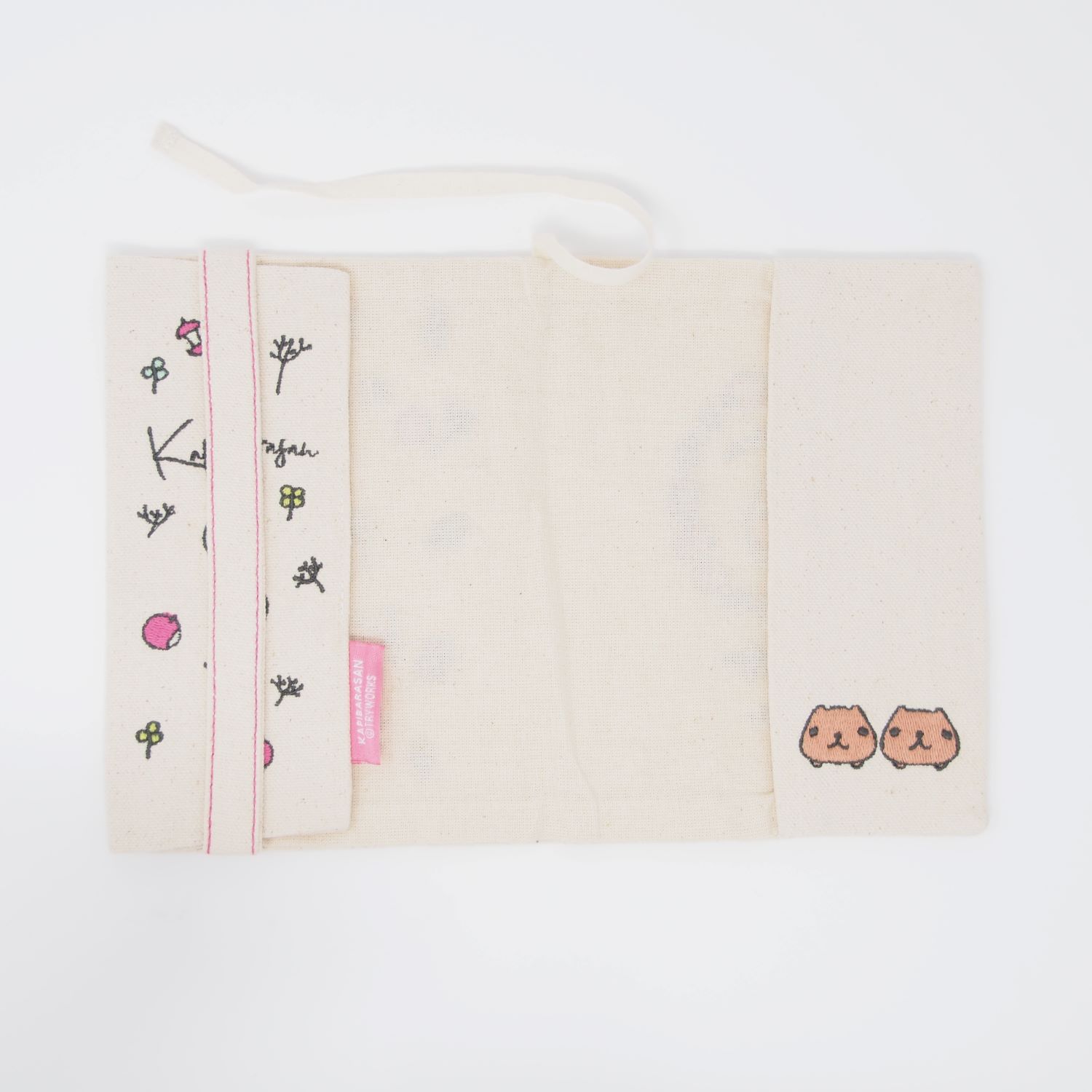 10営業日内に発送】カピバラさん 刺繍ブックカバー | 雑貨