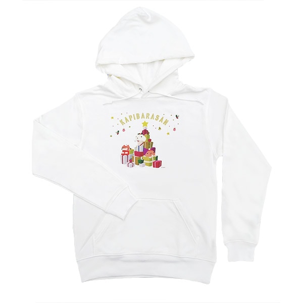 10営業日以内に出荷】カピバラさんクリスマス プルパーカー ホワイト