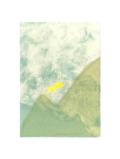 水彩画 47/100 サイン入り 水彩画 47/100 サイン入り