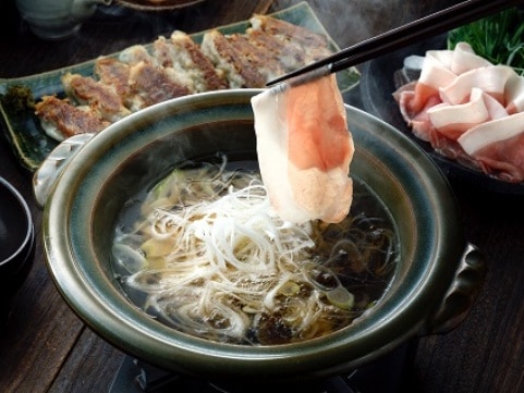 鹿児島「ますや」黒豚しゃぶしゃぶ＆餃子セット | 鹿児島 | 九旬
