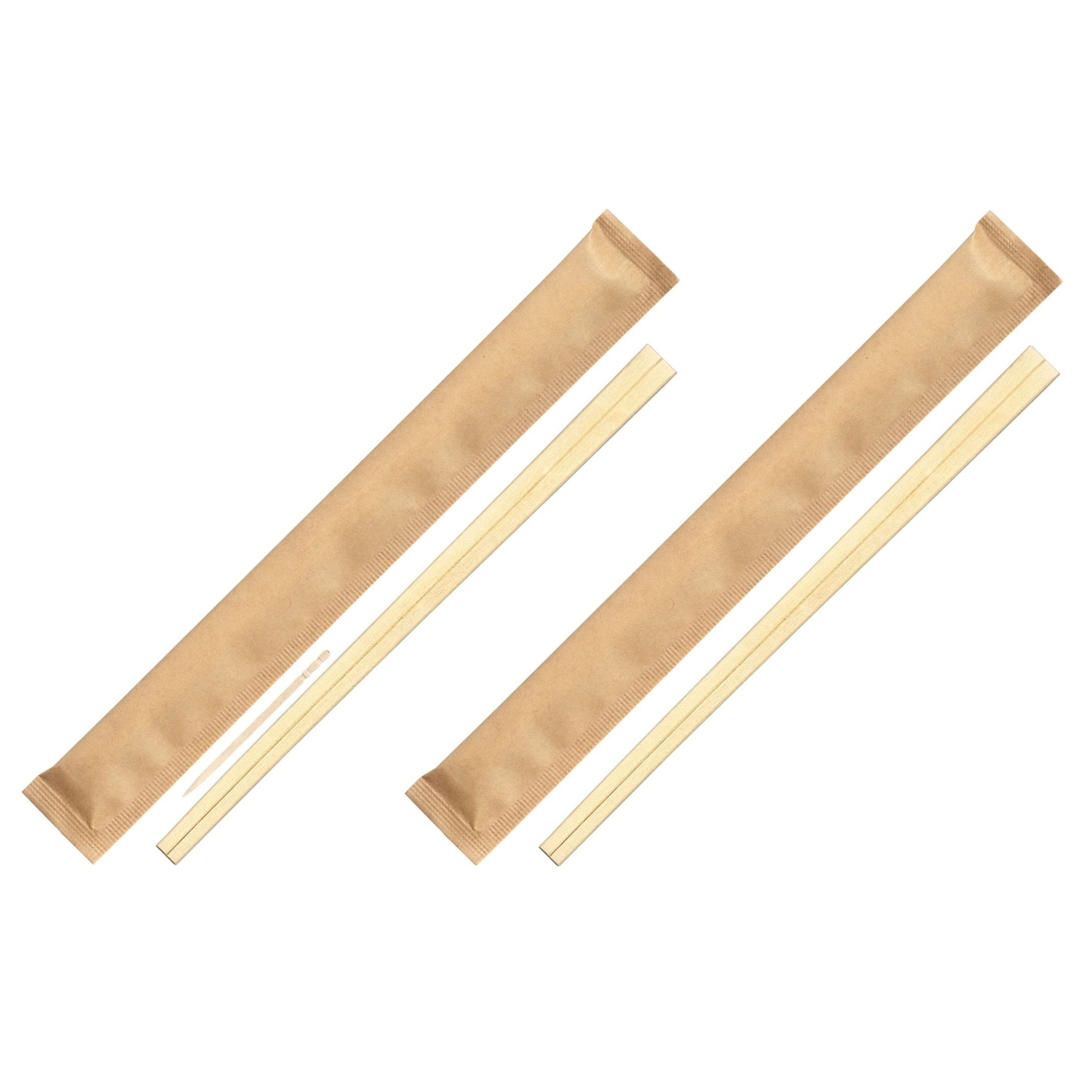 九州紙工 紙完封箸 4,000膳 FSC（R）認証（FSC-C126057） クラフト  21 植林元禄  個包装 楊枝あり・なし  割り箸 シンプル  テイクアウト お弁当 飲食店