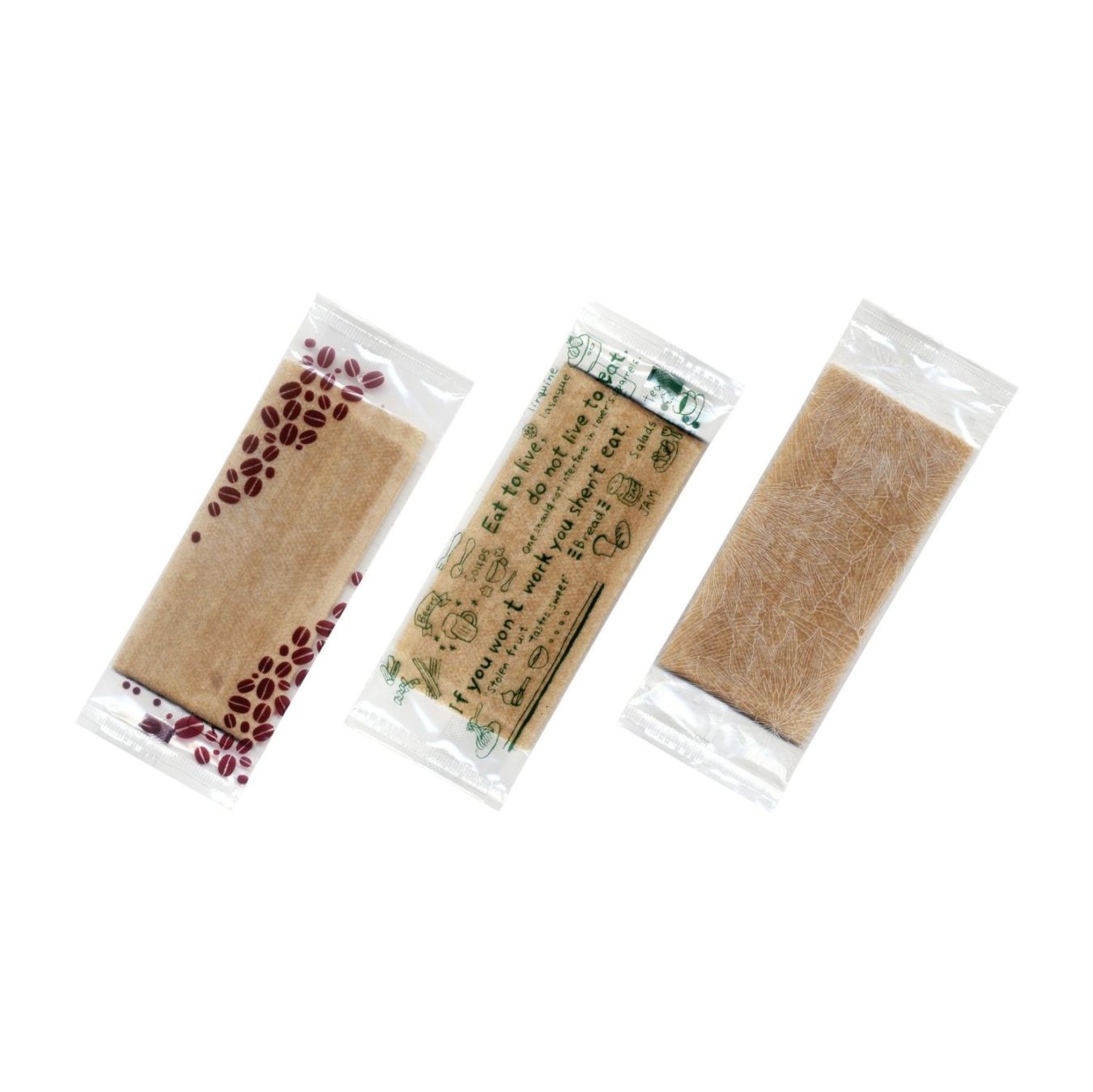 九州紙工 やぶれにくい FSC（R）認証（FSC-C126057）未晒おしぼり 100本 コーヒー カフェ フラワー おしゃれ 使い捨て 紙おしぼり 店舗 カフェ