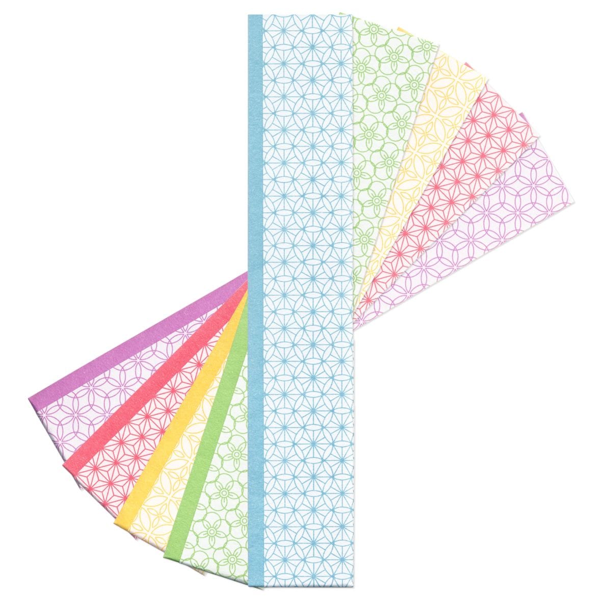 九州紙工 箸袋 HANA三つ折　七宝 梅 朝顔 麻の葉 菫500枚入り 紙製 和風 業務用 日本製 飲食店 居酒屋 料亭 懐石 高級 ホテル 旅館 HANA