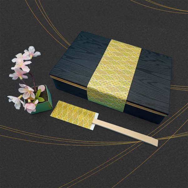 九州紙工 松竹梅 掛紙 檸檬 朱 藤 蒼 翠 100枚 54.5×8cm 帯 和風 お弁当 ランチ お祝い のし紙 包装 ラッピング 料亭 懐石 高級 ホテル 旅館