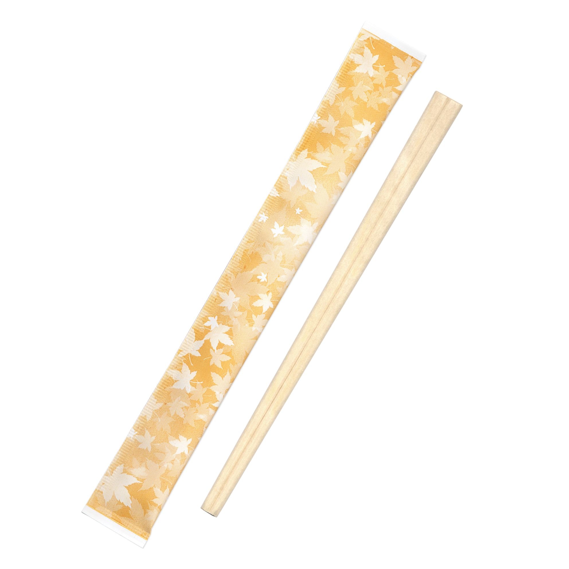 もみじ完封箸 100膳 アスペン元禄  個包装 使い捨て  かわいい 秋 紅葉 イベント テイクアウト お弁当 飲食店 SK-2