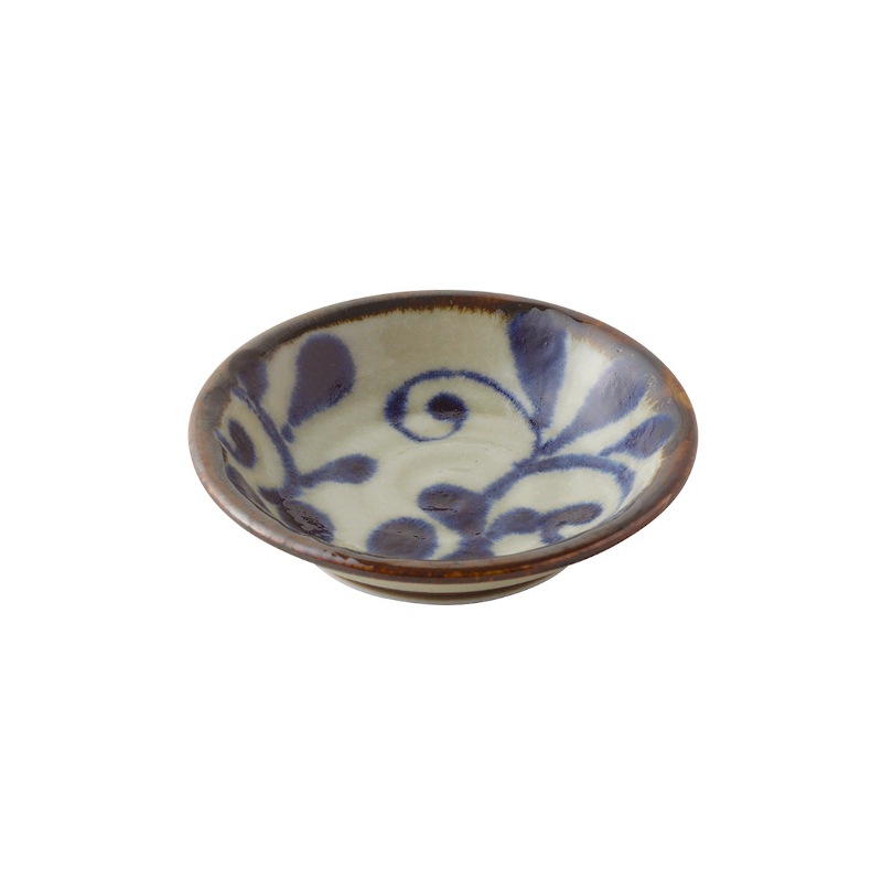 琉球るり唐草 3.0皿｜うつわや休兵衛