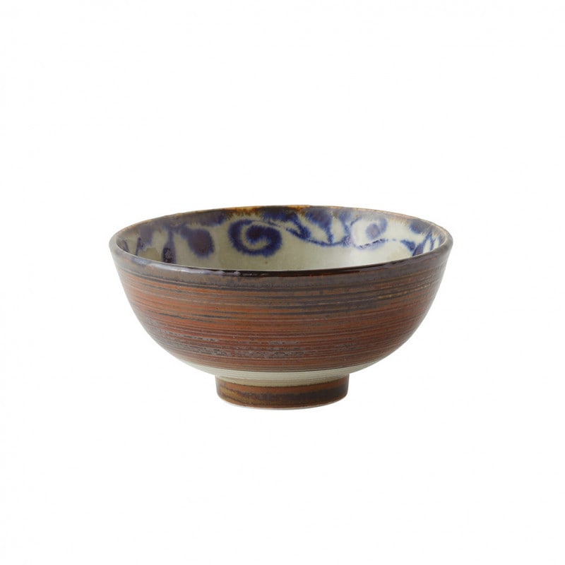 琉球るり唐草　千段中平碗