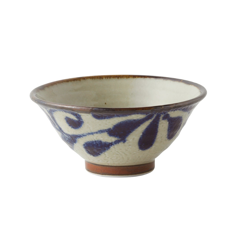 琉球るり唐草　六兵衛4.8飯碗