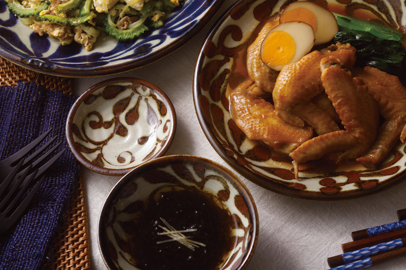 琉球サビ唐草 3.0皿｜うつわや休兵衛