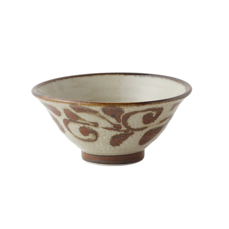 琉球サビ唐草　六兵衛4.8飯碗