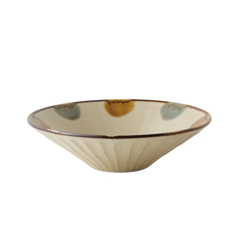 琉球水玉　しのぎ浅鉢　中