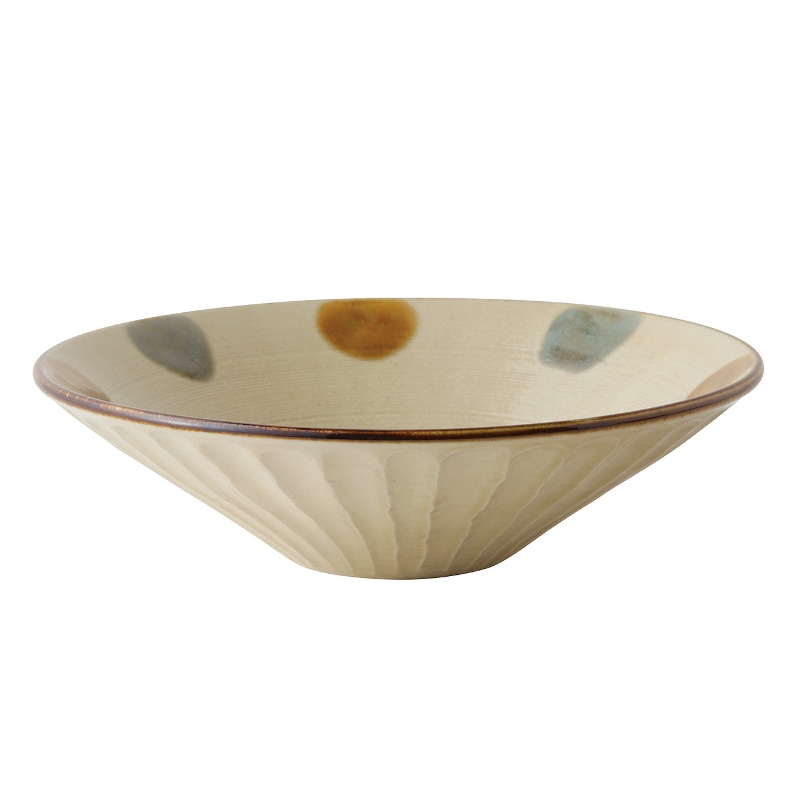 琉球水玉　しのぎ浅鉢　大