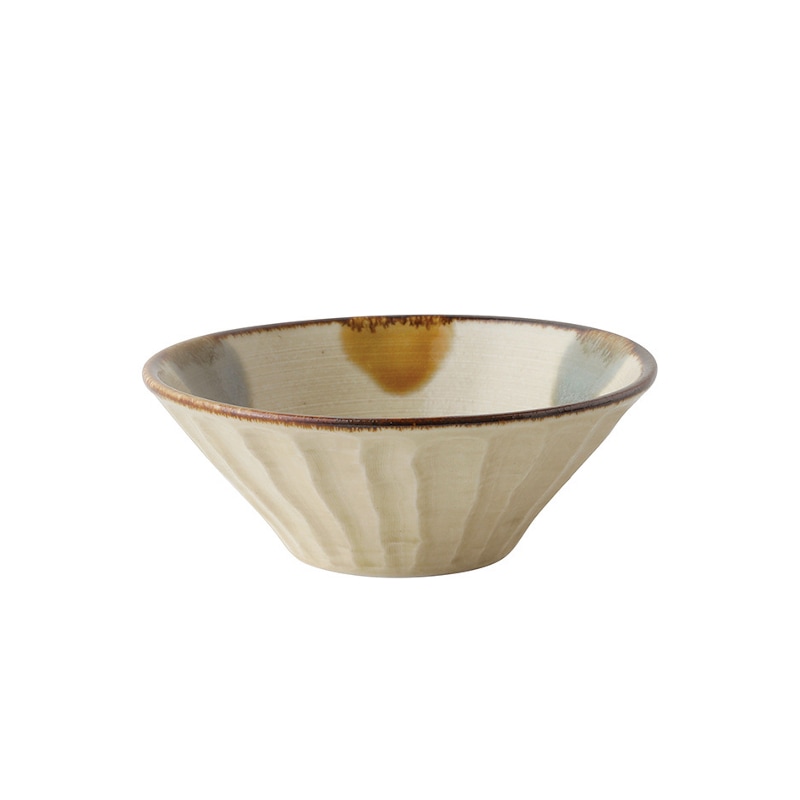 琉球水玉　しのぎ深鉢　中