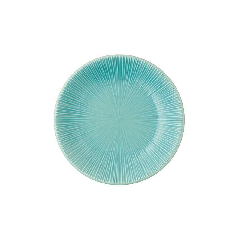 トルコ青磁　千段4.5皿