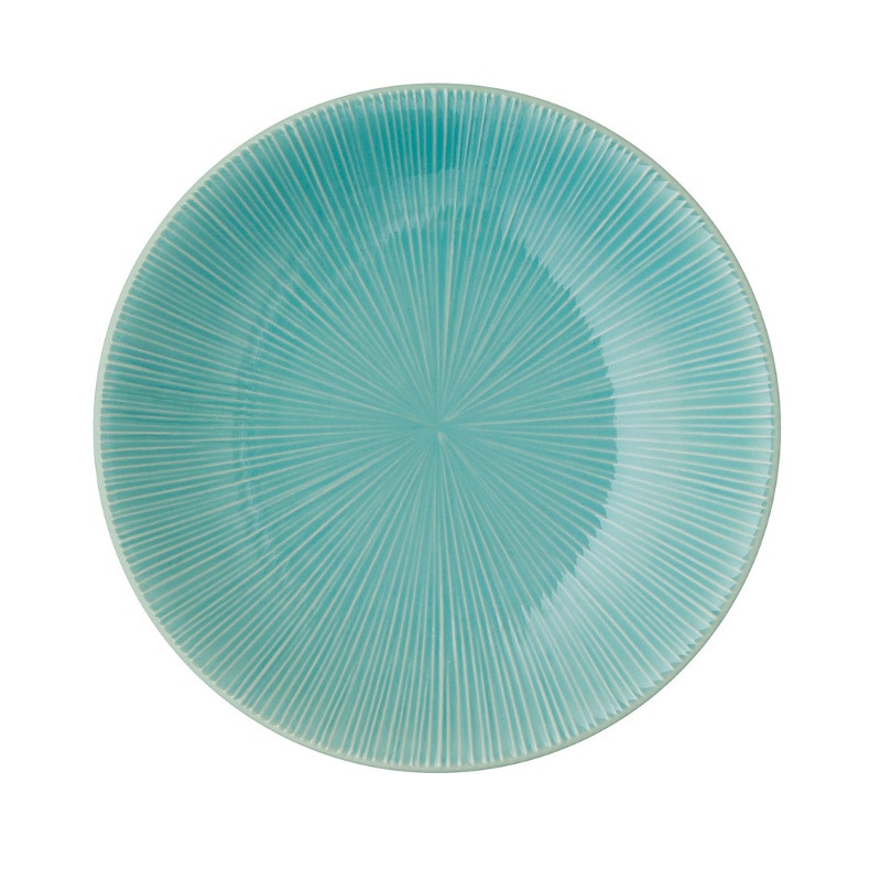 トルコ青磁　千段7.5皿